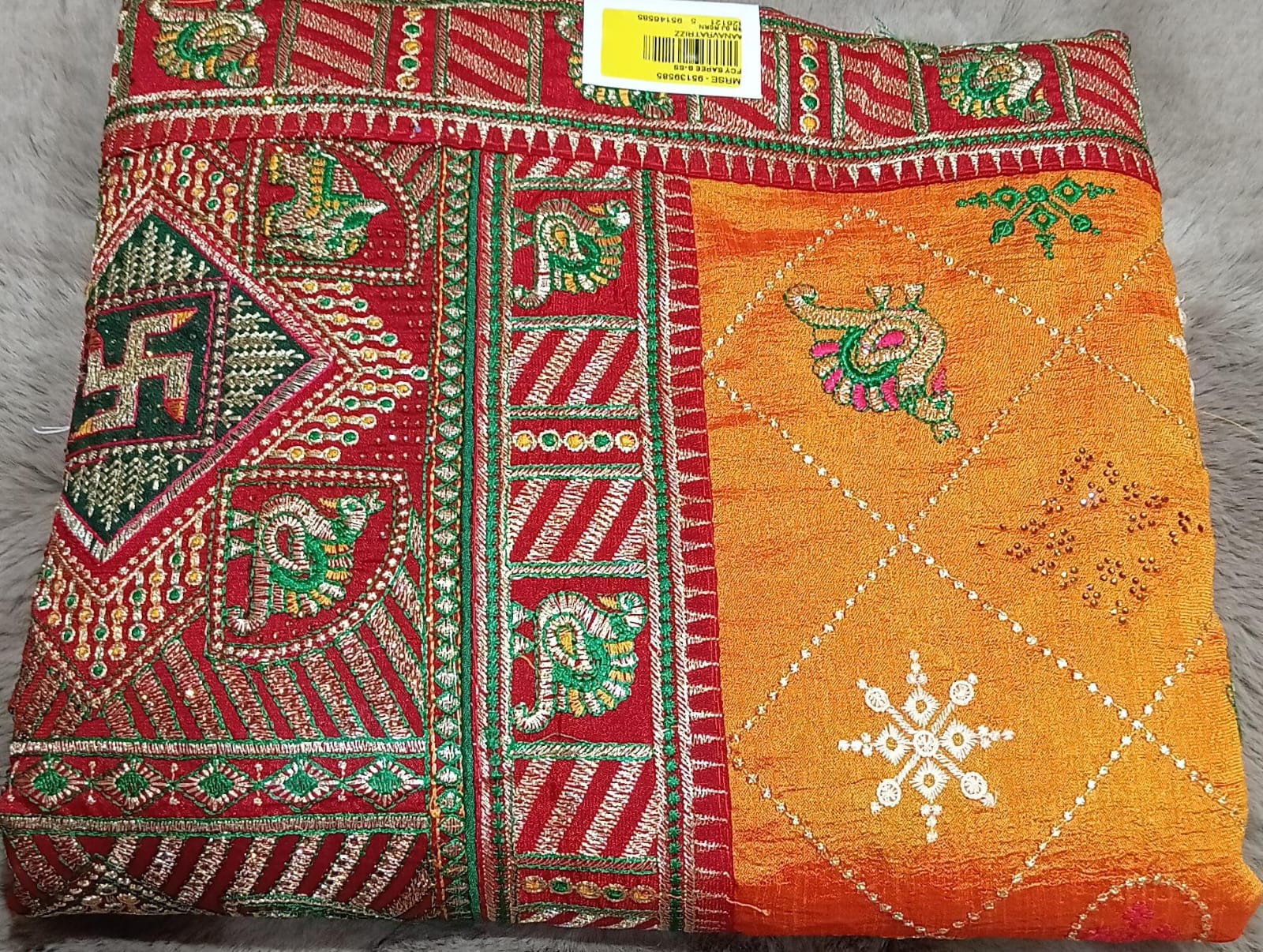 Vichitra Silk Fancy Work Saree with Fancy Border – Set of 4 - M.R. Saree Emporium