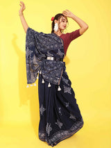 Mono Poley Viscose Mul Batik Saree Premium Viscose 9 PCS Set-M.R. Saree Emporium