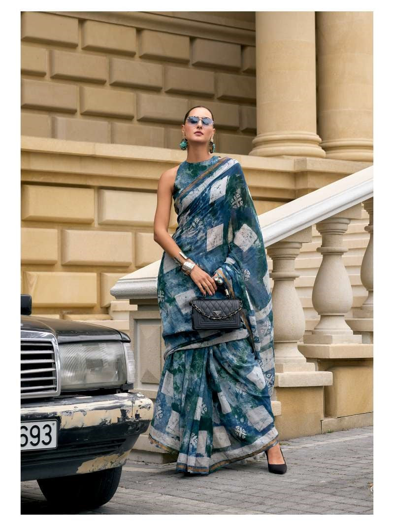 Mono Poley Viscose Mul Batik Saree Premium Viscose 9 PCS Set-M.R. Saree Emporium