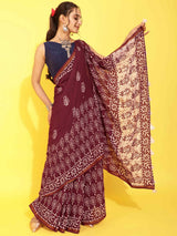 Mono Poley Viscose Mul Batik Saree Premium Viscose 9 PCS Set-M.R. Saree Emporium