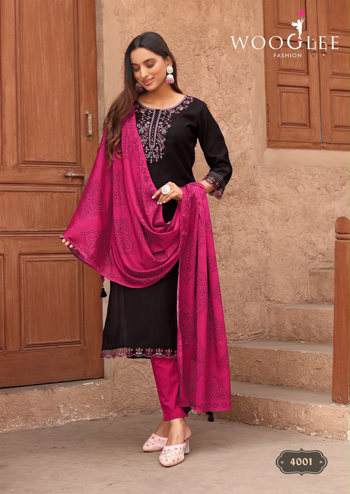 WOOGLEE Sagaai Vol 2 Viscose Kurti Set - 6 PCS Set