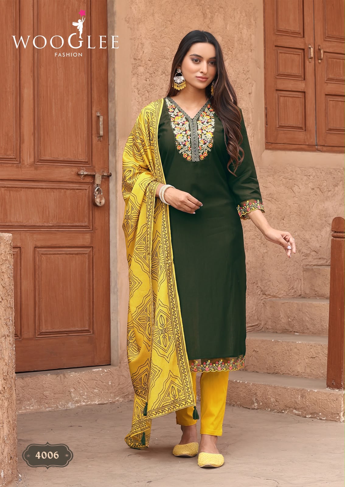 WOOGLEE Sagaai Vol 2 Viscose Kurti Set - 6 PCS Set