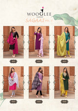 WOOGLEE Sagaai Vol 2 Viscose Kurti Set - 6 PCS Set