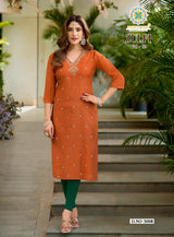 Zulfi Vol. 3 Women's Heavy Vetican Embroidered Straight Kurti