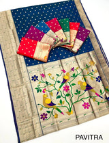 RajPath Fabrics Pavitra Paithani Pure Paithani Silk Saree - Zari Weaving
