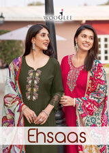 Wooglee Ehsaas 6 Pcs Set Viscose Weaving Suit with Thread & Handwork and Pure Muslin Dupatta - M.R. Saree Emporium