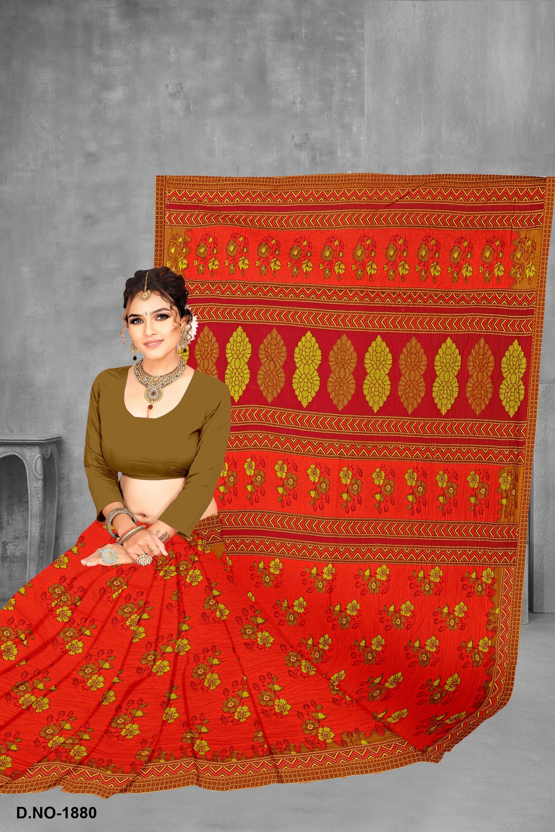 Fancy Printed Cotton Saree – Zara Cotton-M.R. Saree Emporium