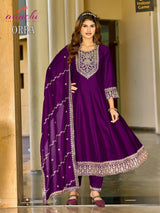 Aanchi Orra Vichitra Silk Suit Set - Embroidery Dupatta M to 2XL