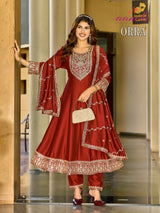 Aanchi Orra Vichitra Silk Suit Set - Embroidery Dupatta M to 2XL