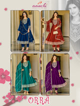 Aanchi Orra Vichitra Silk Suit Set - Embroidery Dupatta M to 2XL