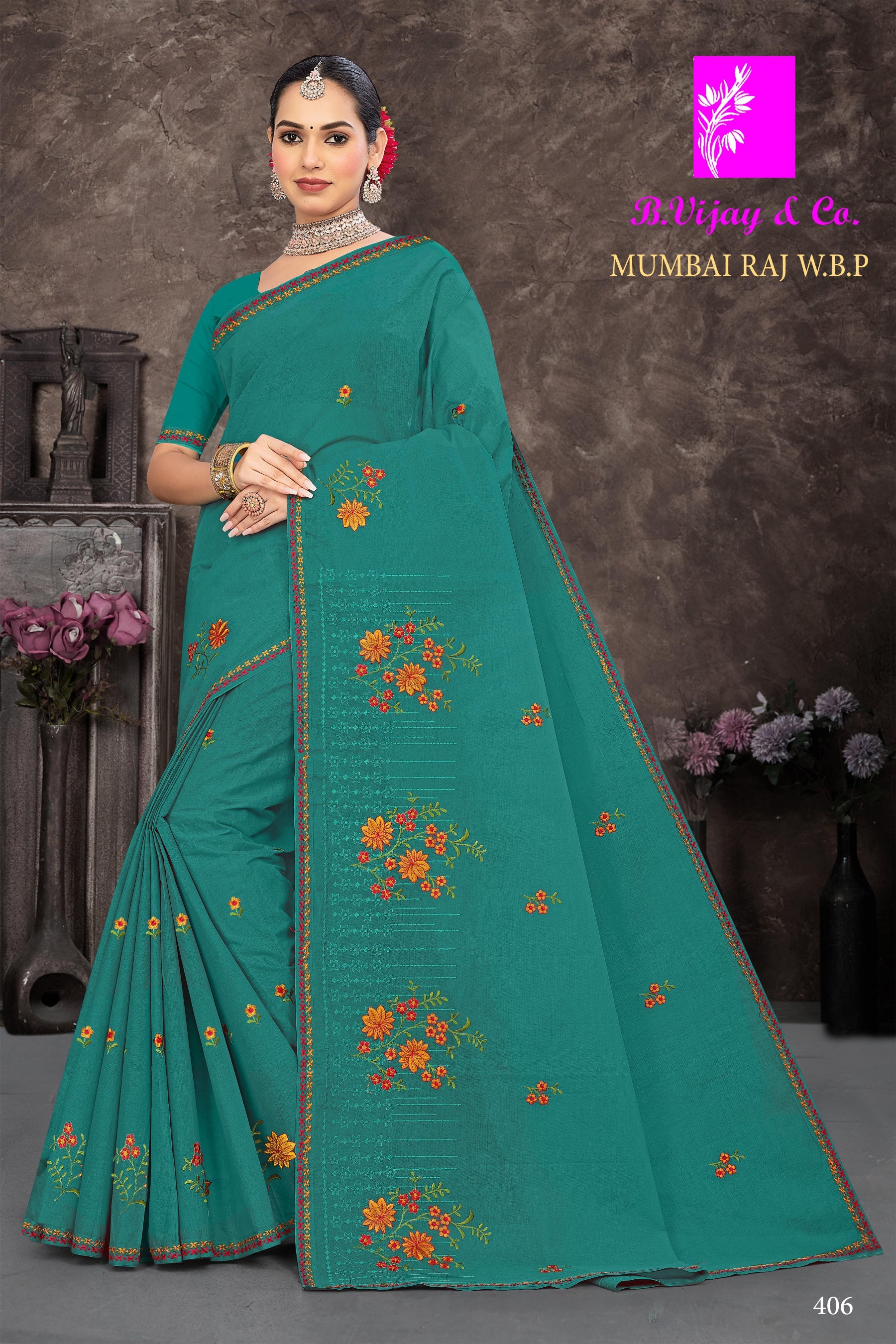 B. Vijay & Co. Mumbai Raj Cotton Saree Collection - 8 Pcs Set