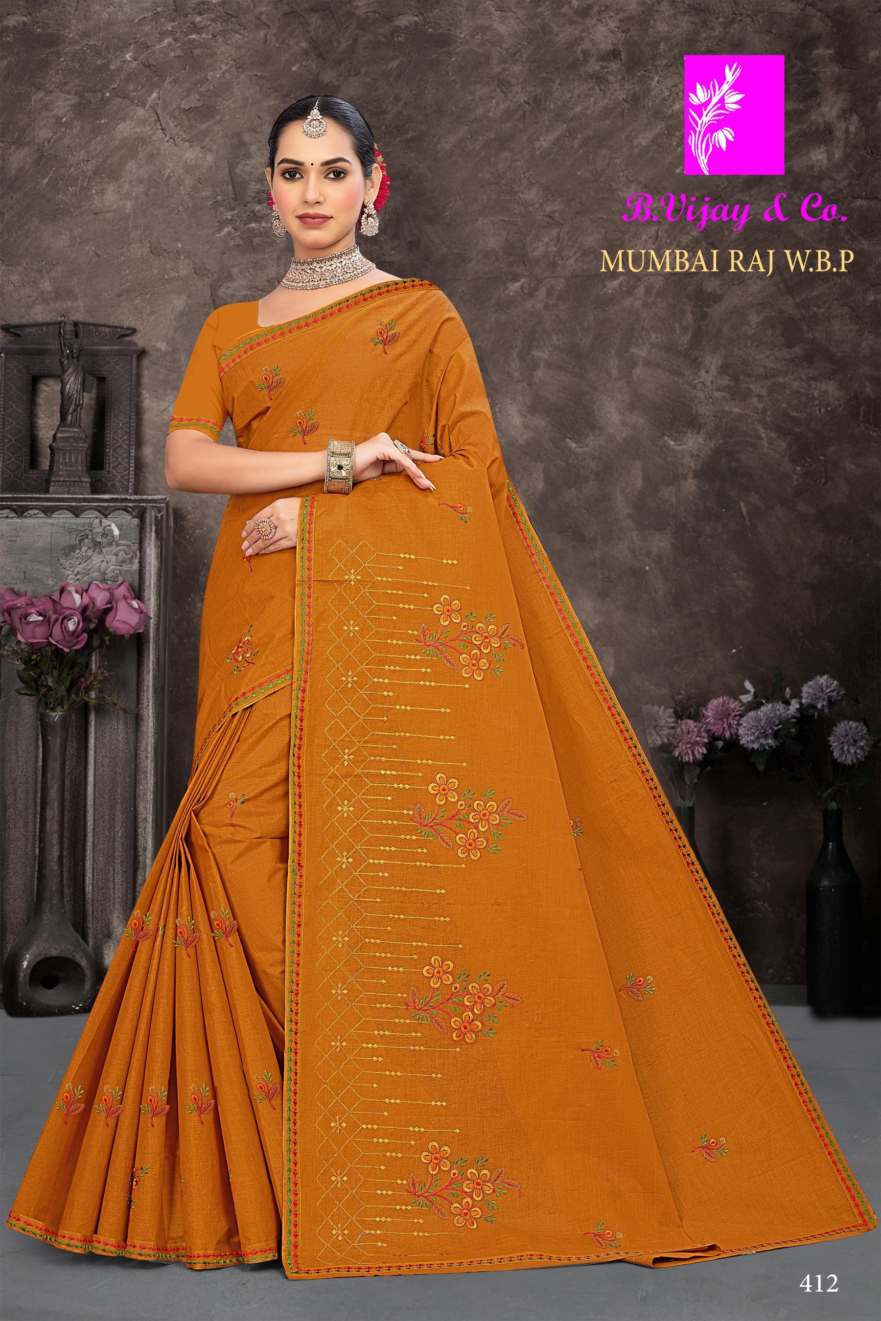 B. Vijay & Co. Mumbai Raj Cotton Saree Collection - 8 Pcs Set