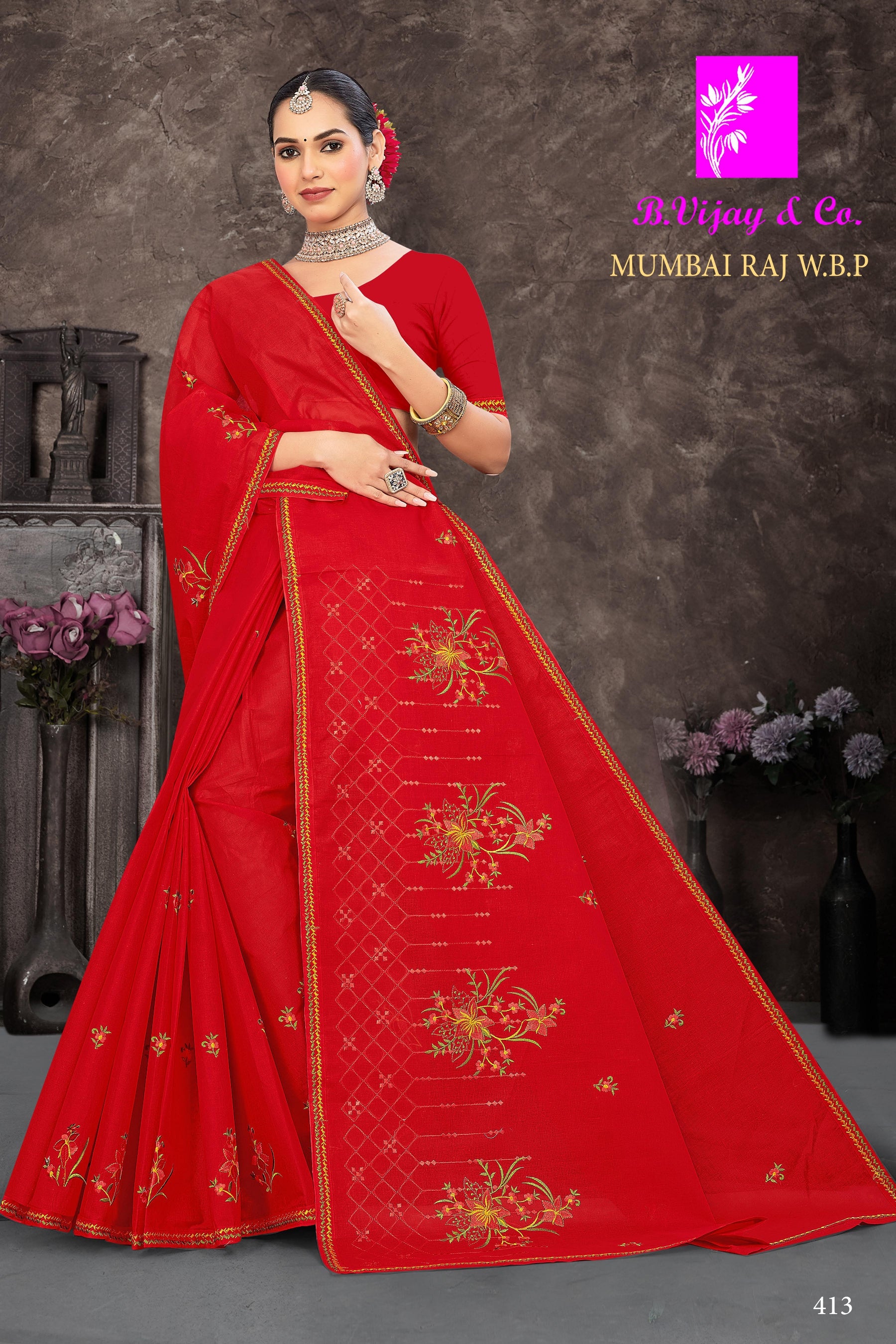 B. Vijay & Co. Mumbai Raj Cotton Saree Collection - 8 Pcs Set