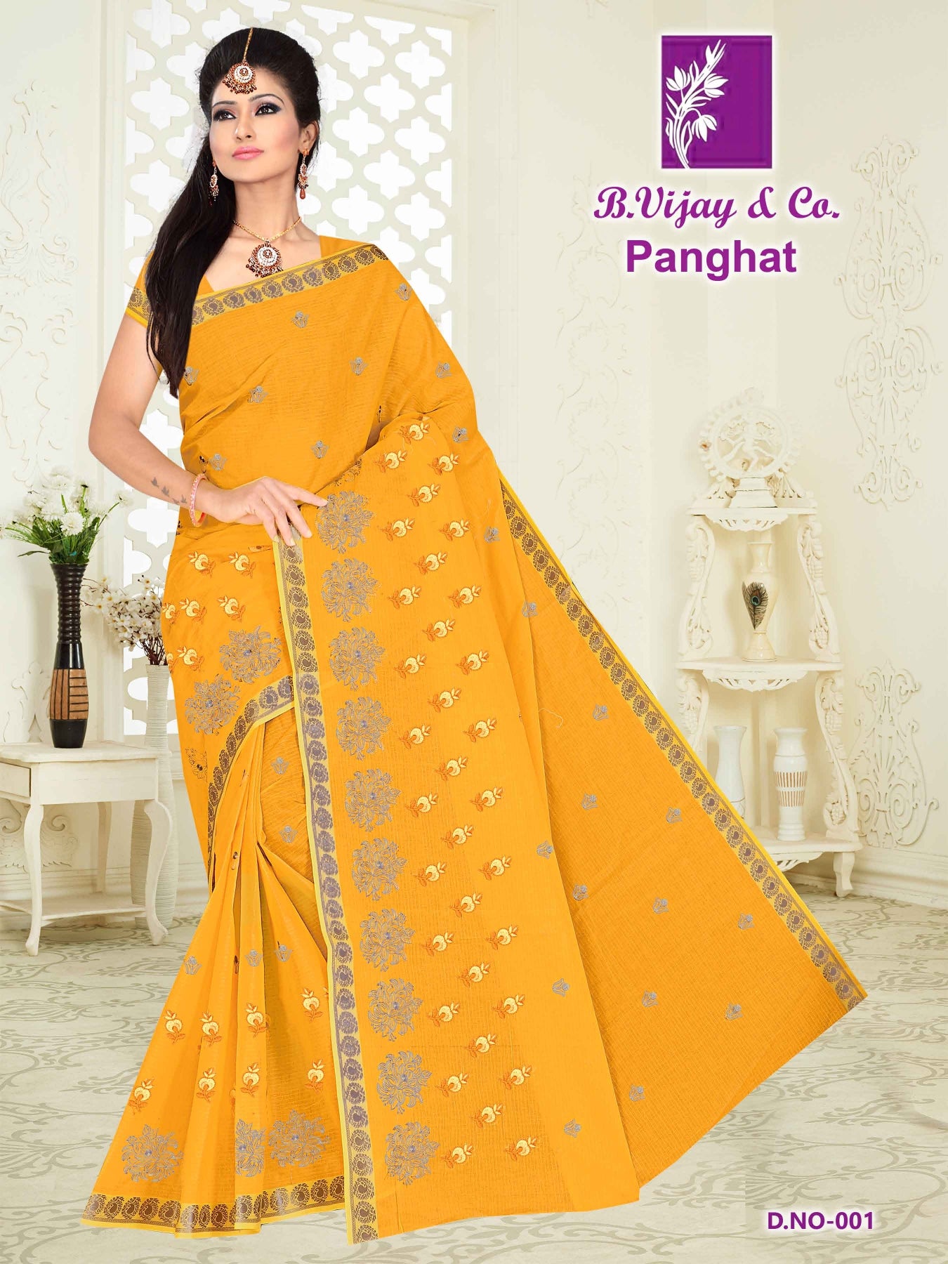 B. Vijay & Co. Panghat Cotton Saree Collection - 8 Pcs Set