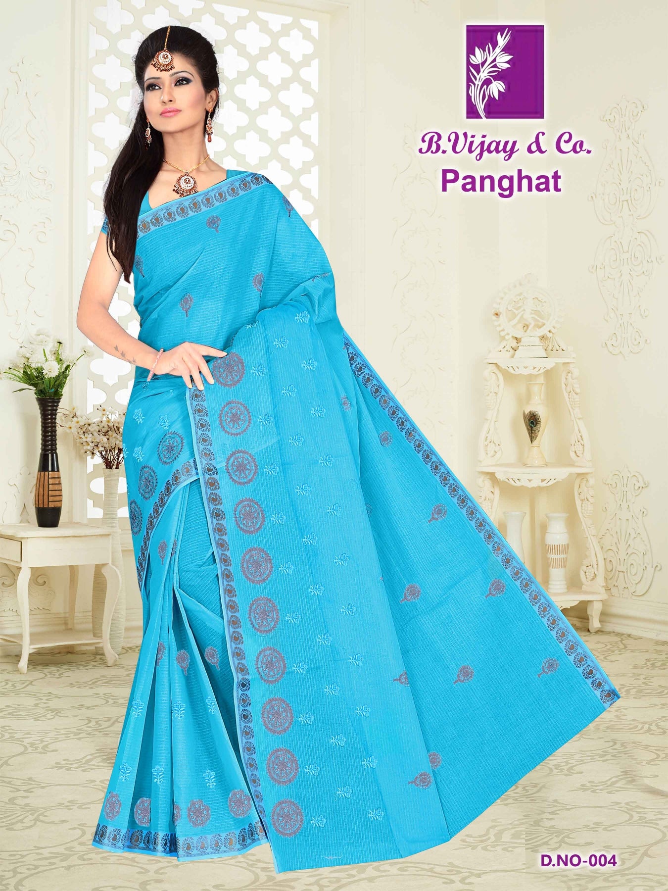 B. Vijay & Co. Panghat Cotton Saree Collection - 8 Pcs Set