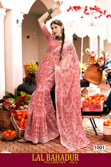 Lalbahadur Vol-02 Fancy Chiffon Full Lace Saree – M.R. Saree Emporium