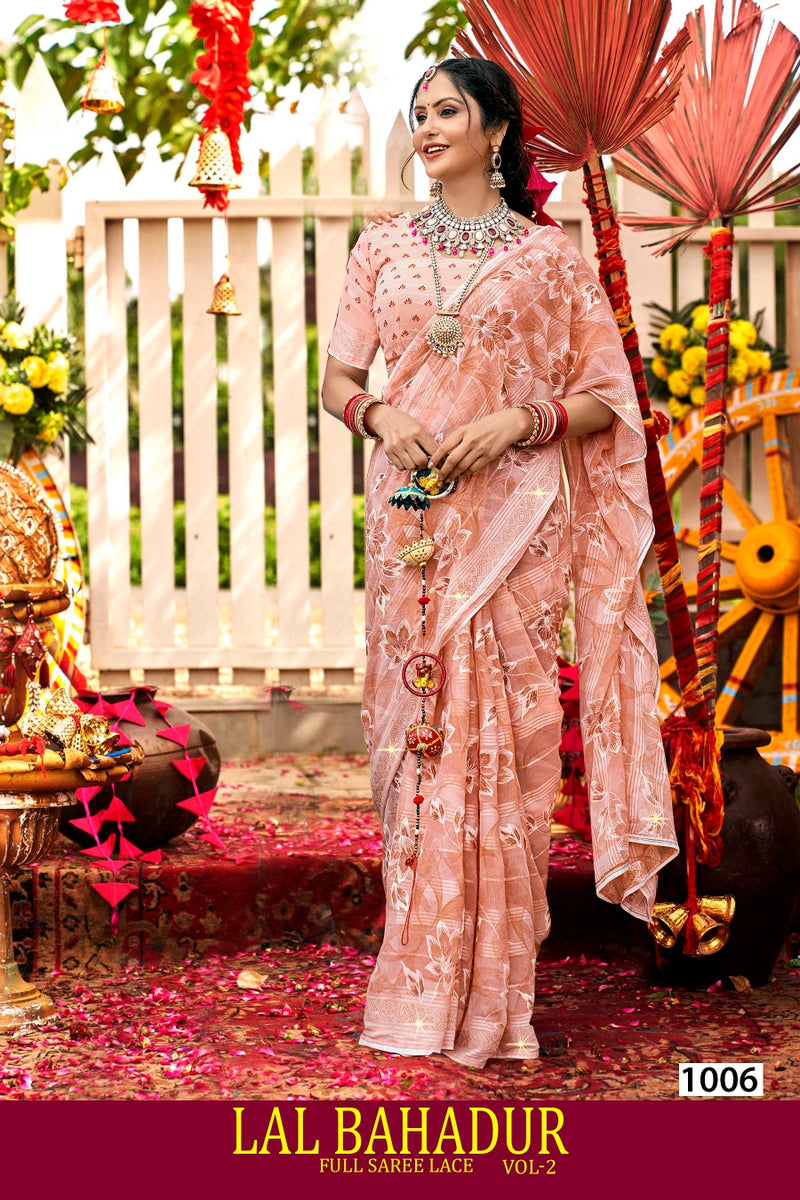 Lalbahadur Vol-02 Fancy Chiffon Full Lace Saree – M.R. Saree Emporium