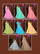 Beauty Cotton Embroidered Cotton Saree Collection - 8 Pcs Set