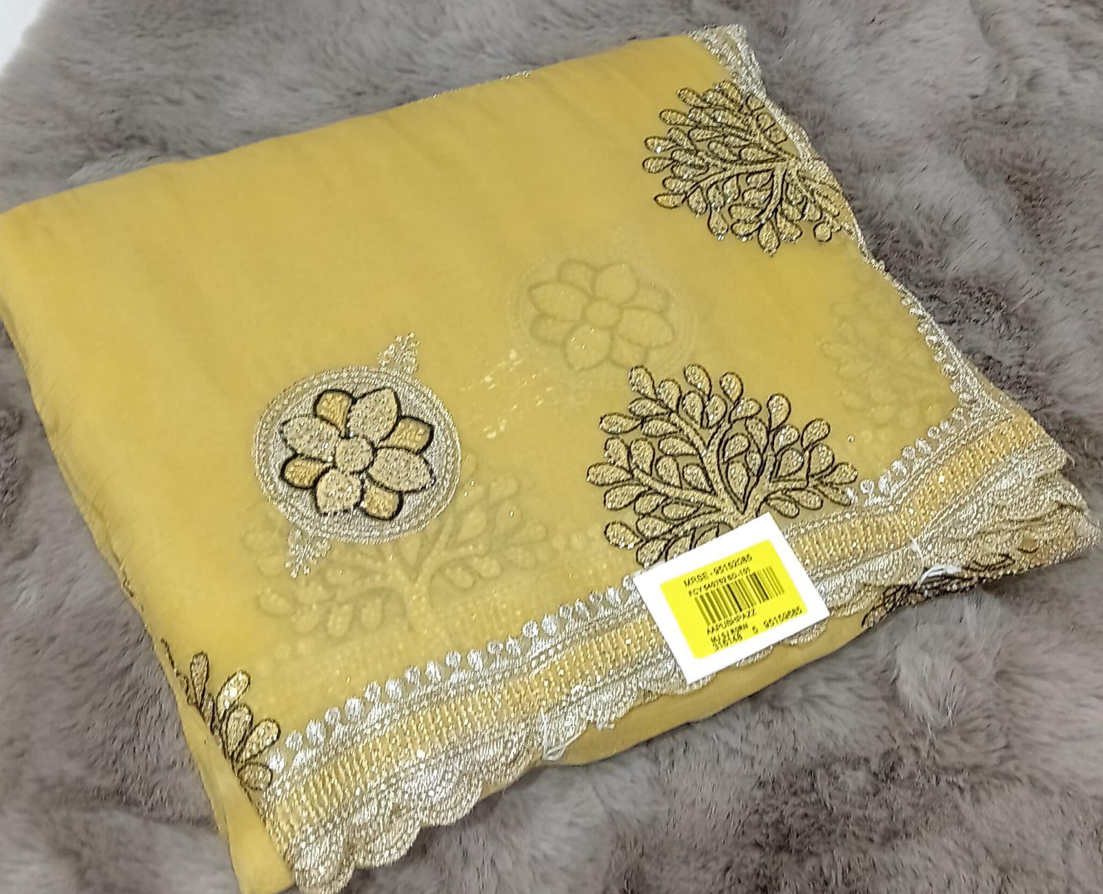 Designer Fancy Chiffon Saree – 5 Pcs Set | M.R. Saree Emporium