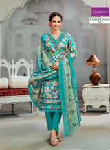 Cotton Crown Kurti Pant Dupatta Set Collection 6 Pcs Set