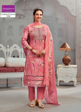 Cotton Crown Kurti Pant Dupatta Set Collection 6 Pcs Set