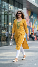 STYLE VOL 07 Women Cotton Embroidered Kurti - Casual Daily Wear