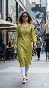 STYLE VOL 07 Women Cotton Embroidered Kurti - Casual Daily Wear