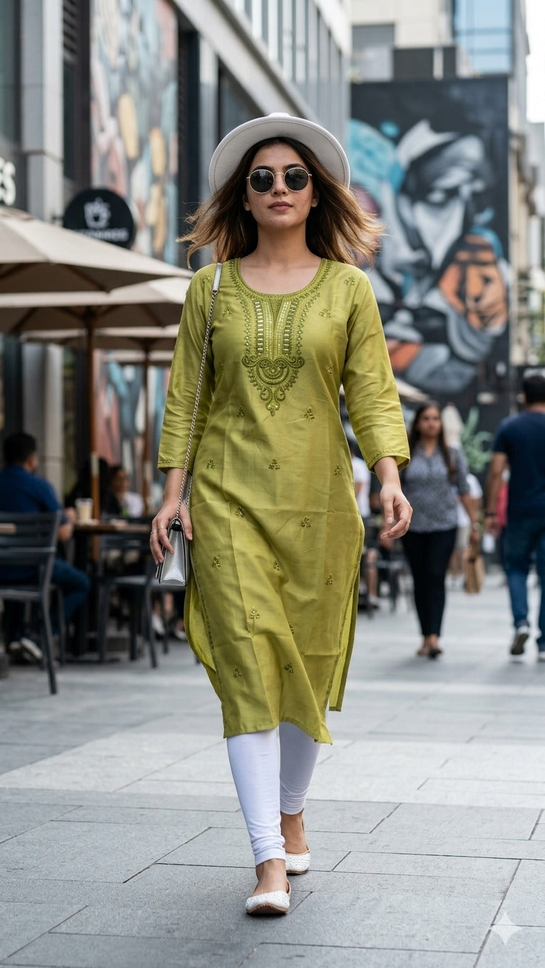 STYLE VOL 07 Women Cotton Embroidered Kurti - Casual Daily Wear