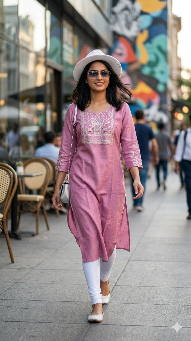 STYLE VOL 08 Women Cotton Embroidered Kurti - Casual Daily Wear