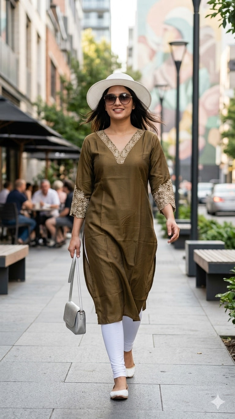 STYLE VOL 09 Women Cotton Embroidered Kurti - Casual Daily Wear
