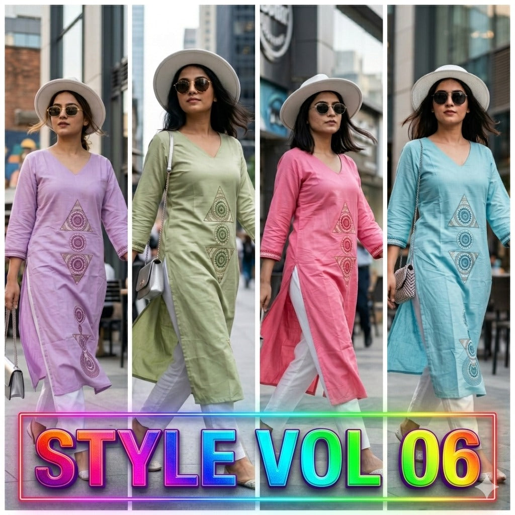 STYLE VOL 06 Women Cotton Printed Kurti - Casual Daily Wear