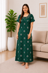Premium Cotton Printed Nighty - 5 Pcs Set