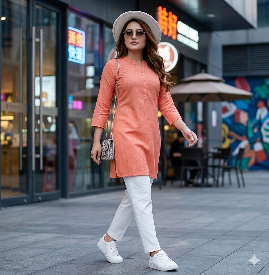 STYLE VOL 10 Women Cotton Short Kurti Top - Casual Daily Wear