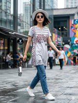 D.No 4025 Cotton Hosiery Long T-Shirt Top