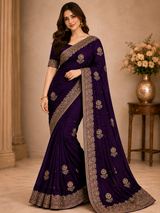Designer Gold Satar Fabric Saree 5 Pcs Set With Zari Weaving Bootie & Rich Zari Border – Party Wear Collection-M.R. Saree Emporium