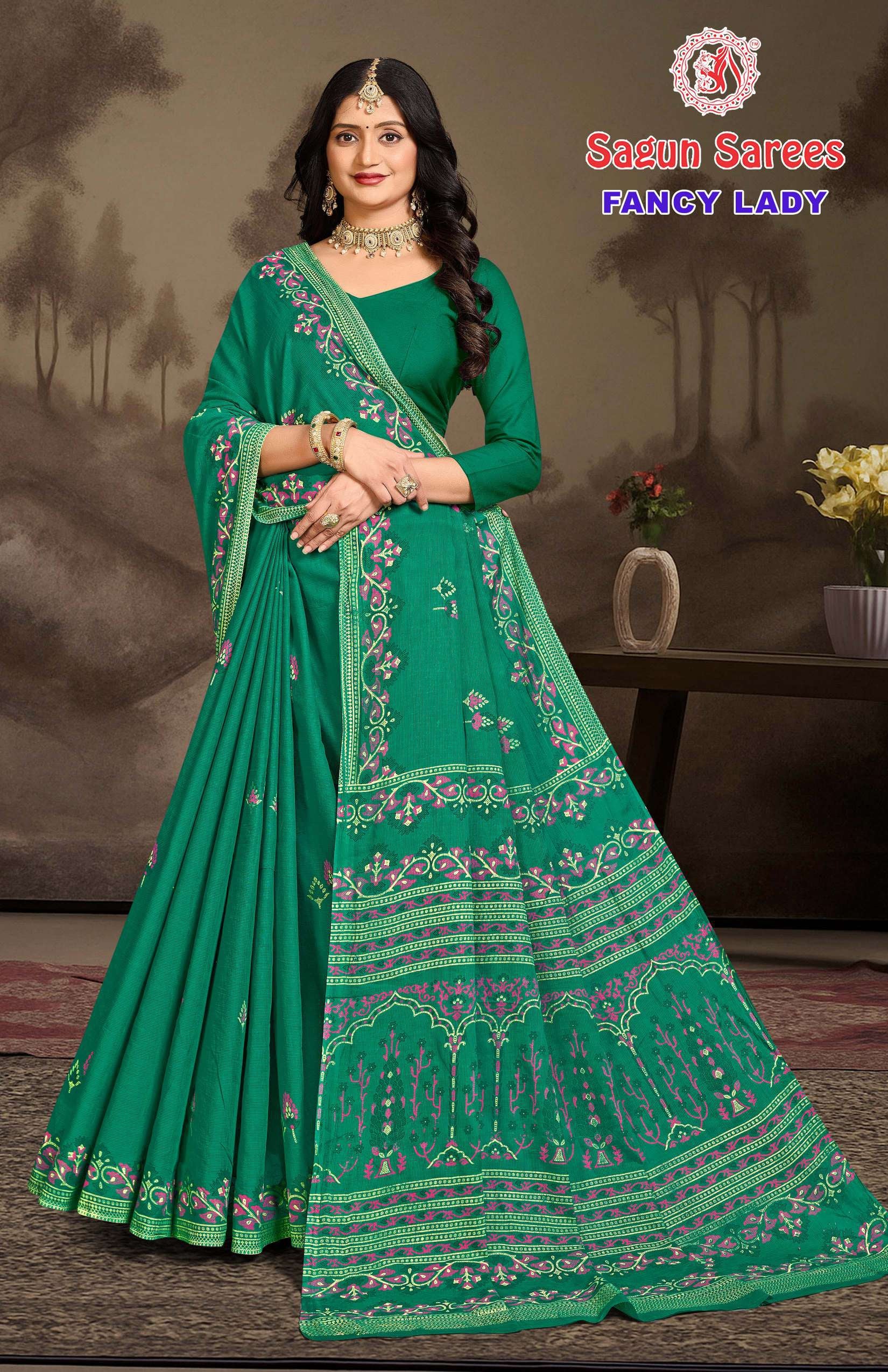 Fancy Lady Women's Cotton Printed Saree