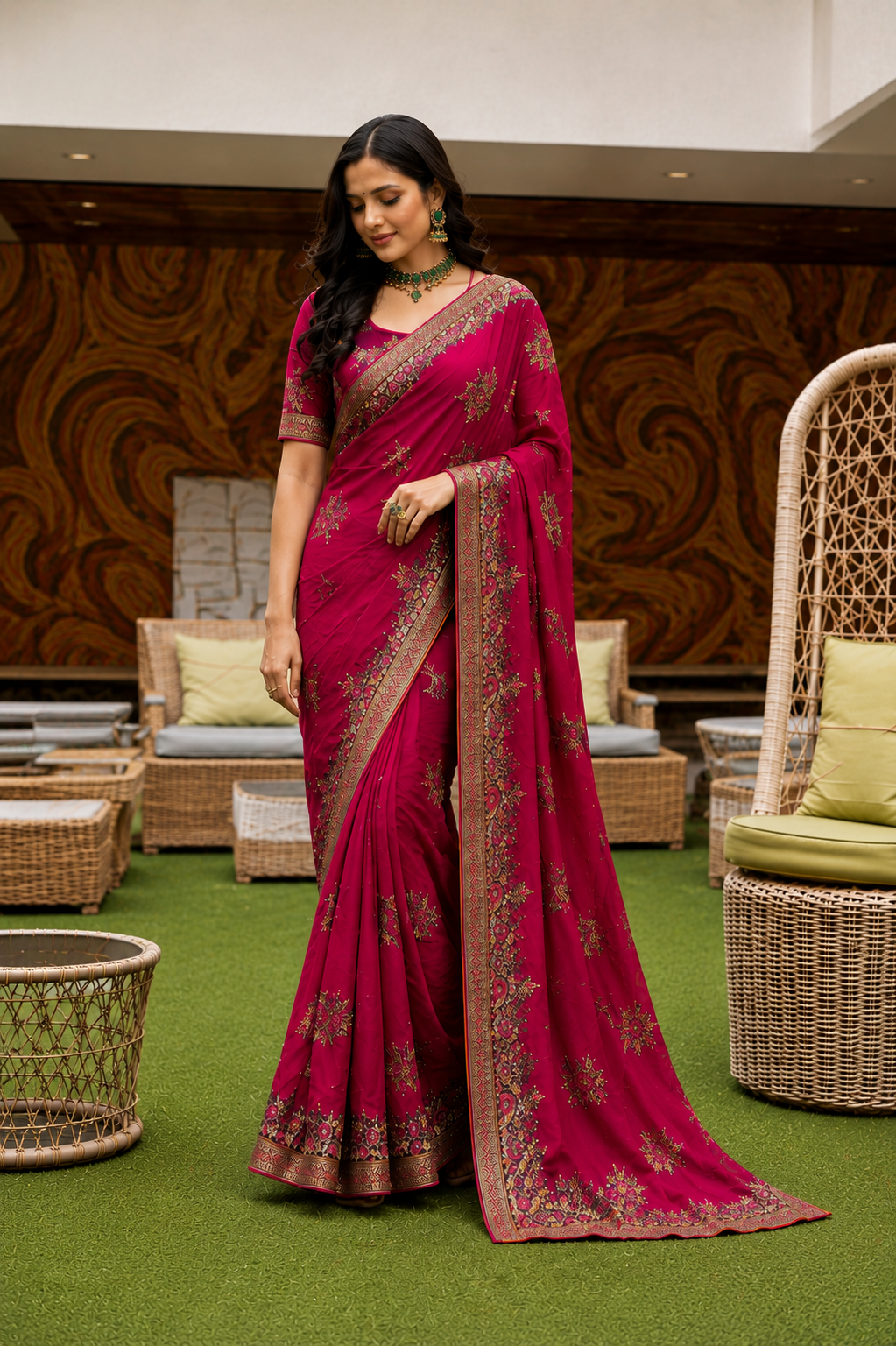 Premium Heavy Embroidery Designer Saree Set Of 5 Colors – Wedding & Festive Collection-M.R. Saree Emporium
