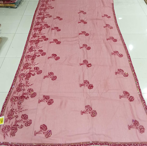 Simmar Chiffon Saree – 6 Pcs Set with Elegant Fancy Design M.R. Saree Emporium