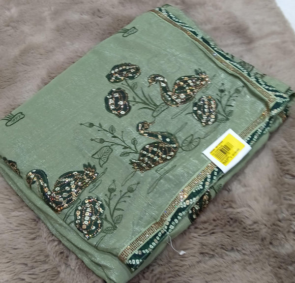 Simmar Chiffon Saree – 6 Pcs Set with Elegant Fancy Design M.R. Saree Emporium