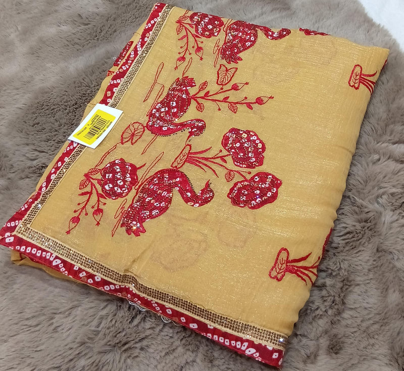 Simmar Chiffon Saree – 6 Pcs Set with Elegant Fancy Design M.R. Saree Emporium