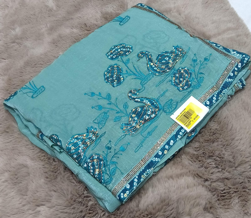 Simmar Chiffon Saree – 6 Pcs Set with Elegant Fancy Design M.R. Saree Emporium