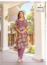 Girnar Rangoli Vol-1 Kurti Pant Dupatta Set - 3 PCS Catalog - 8 Designs - M.R. Saree Emporium
