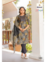 Girnar Rangoli Vol-1 Kurti Pant Dupatta Set - 3 PCS Catalog - 8 Designs - M.R. Saree Emporium