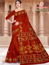 HIMANI COTTON Soft Cotton Printed Saree with Designer Pallu - 8 Pcs Set