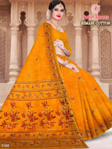 HIMANI COTTON Soft Cotton Printed Saree with Designer Pallu - 8 Pcs Set