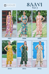 Kadlee Saavi Vol 2 Rayon Printed Kurti Set - Sleeveless Designer Top Bottom Set - Daily Wear Ethnic - M.R. Saree Emporium