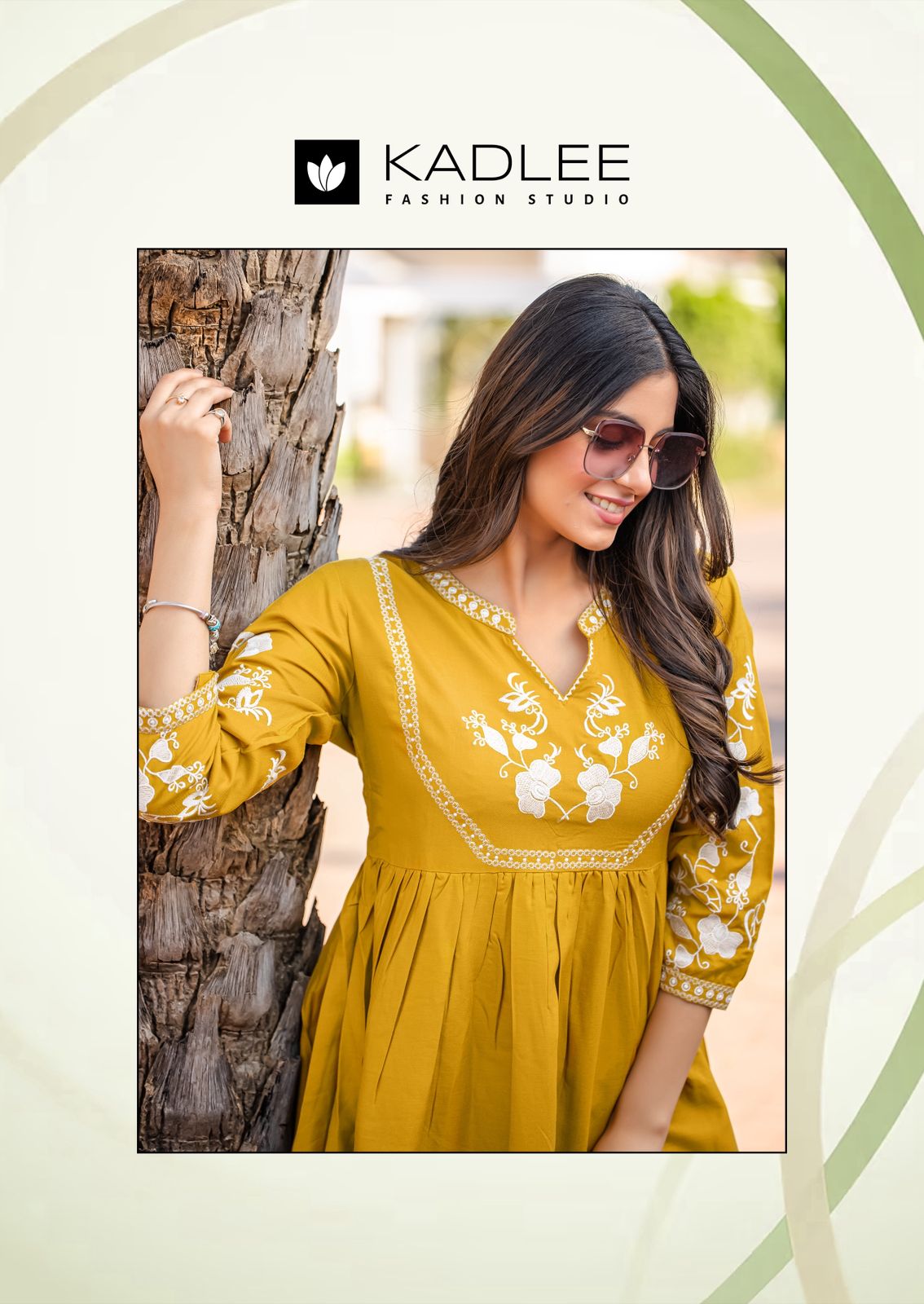 Kadlee Helisha Rayon Co-Ord Set With Thread Work - 4 PCS Set - Designer Kurti Pant Set - M.R. Saree Emporium