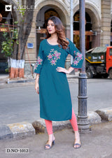 Kadlee Ladlee Vol 3 Rayon Kurti Set Daily Wear