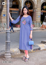 Kadlee Ladlee Vol 3 Rayon Kurti Set Daily Wear