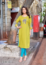 Kadlee Ladlee Vol 3 Rayon Kurti Set Daily Wear